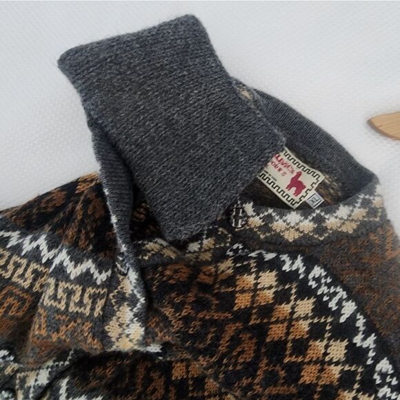 Alpaca Imports Patterned Cardigan Sweater Alpaca Wool - Picture 8 of 9